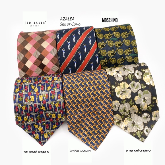 Lot of 42 Designer Silk Ties Armani/Ferré/Valentino/Zegna/Boss/Gaultier/Dior+++ - Picture 8 of 10